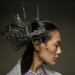 Showcased at China Fashion Week, this metal headpiece depicts several world landmarks
